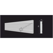 Молдинг широкий Decor Dizayn 150 A Полистирол 2000*80*12 мм