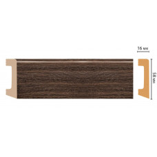 Цветной напольный плинтус Decomaster D234-81 ДМ (58*16*2400 мм)